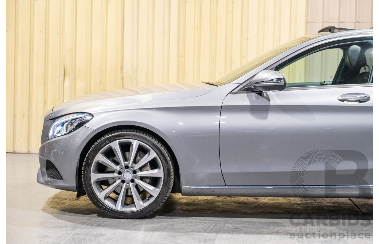 9/2015 Mercedes-Benz C250d W205 MY16 4d Sedan Palladium Silver Metallic Turbo Diesel 2.1L