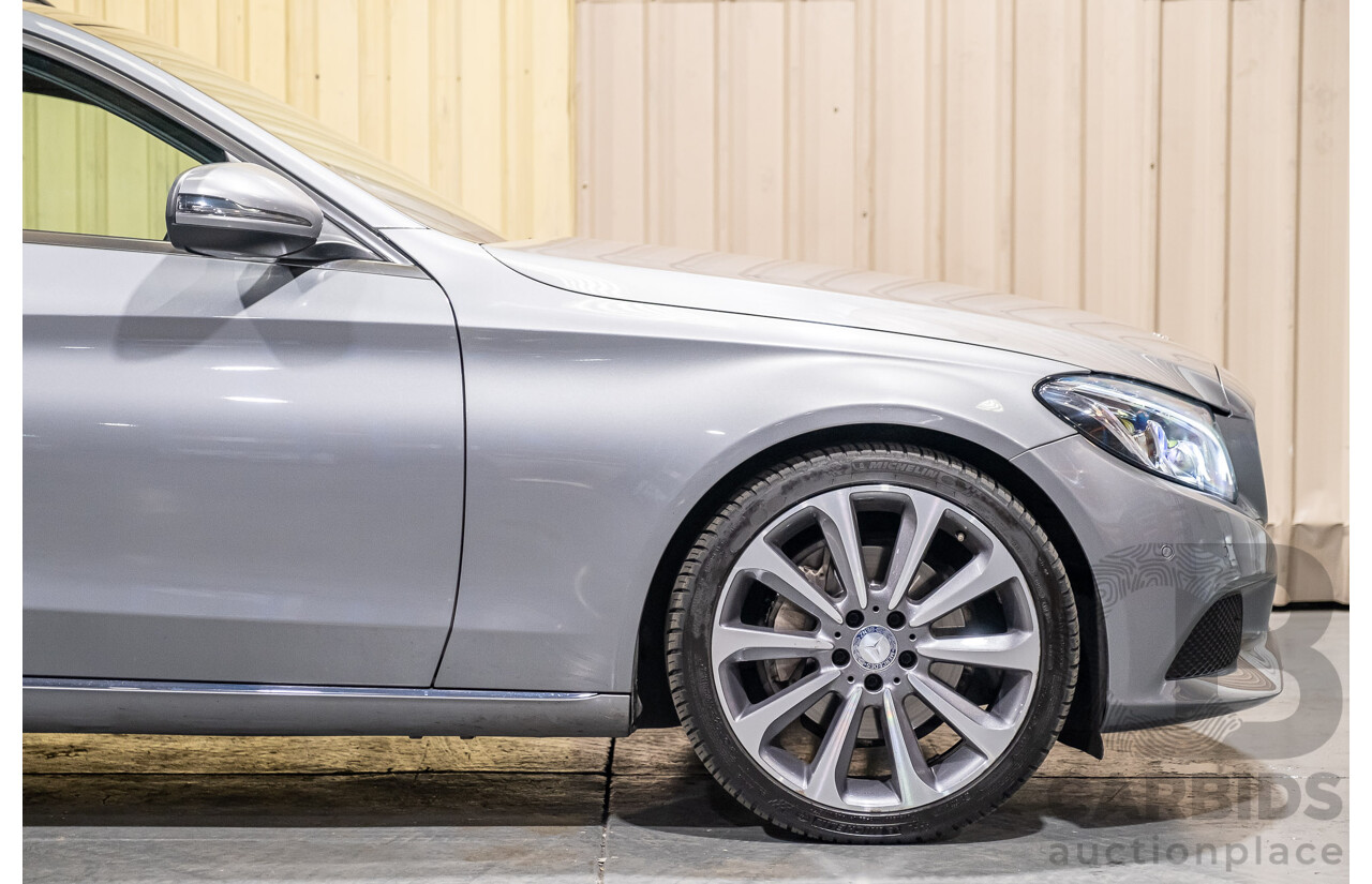 9/2015 Mercedes-Benz C250d W205 MY16 4d Sedan Palladium Silver Metallic Turbo Diesel 2.1L