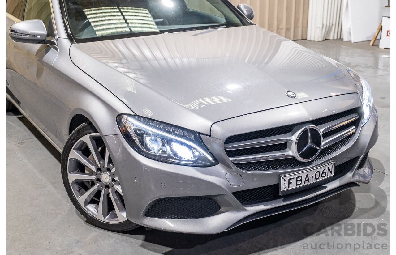 9/2015 Mercedes-Benz C250d W205 MY16 4d Sedan Palladium Silver Metallic Turbo Diesel 2.1L