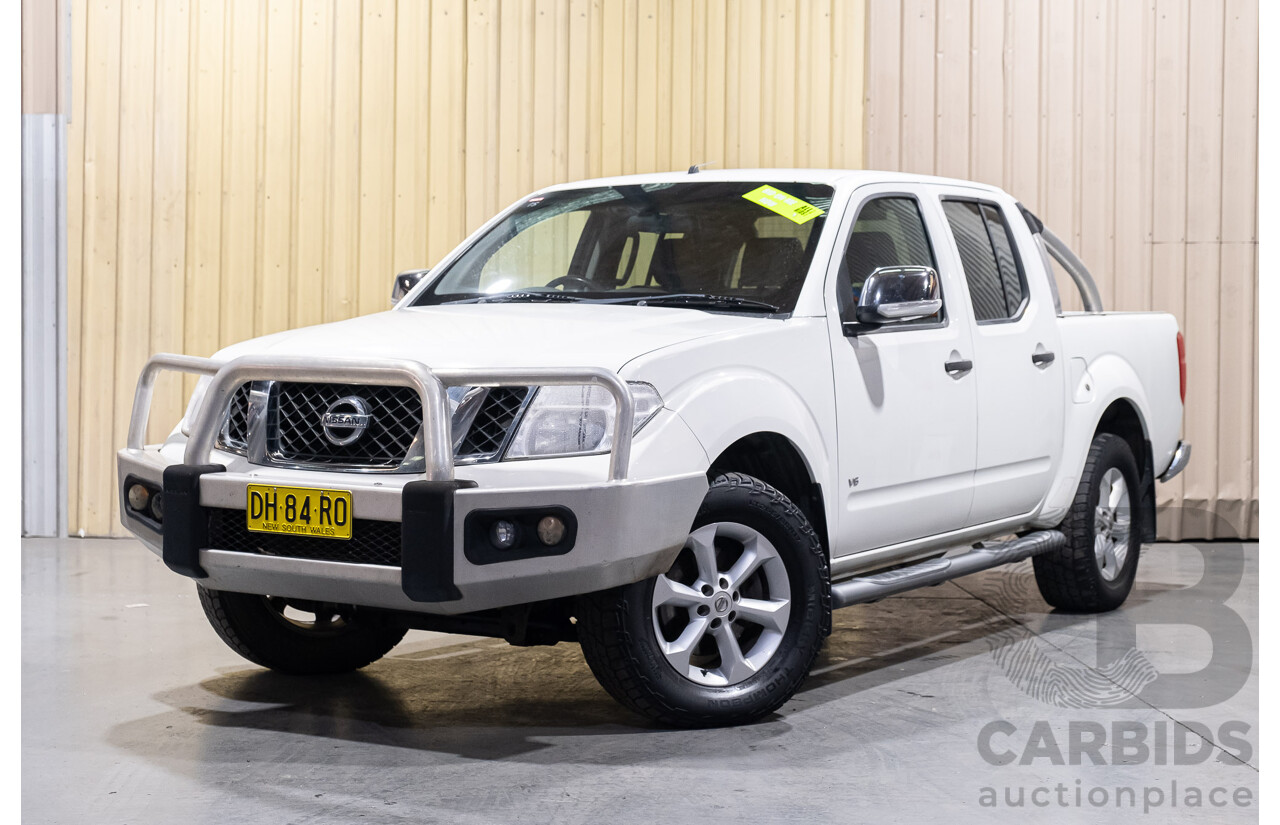 3/2012 Nissan Navara ST-X (4x4) D40 MY12 Dual Cab P/Up White Turbo Diesel V6 3.0L