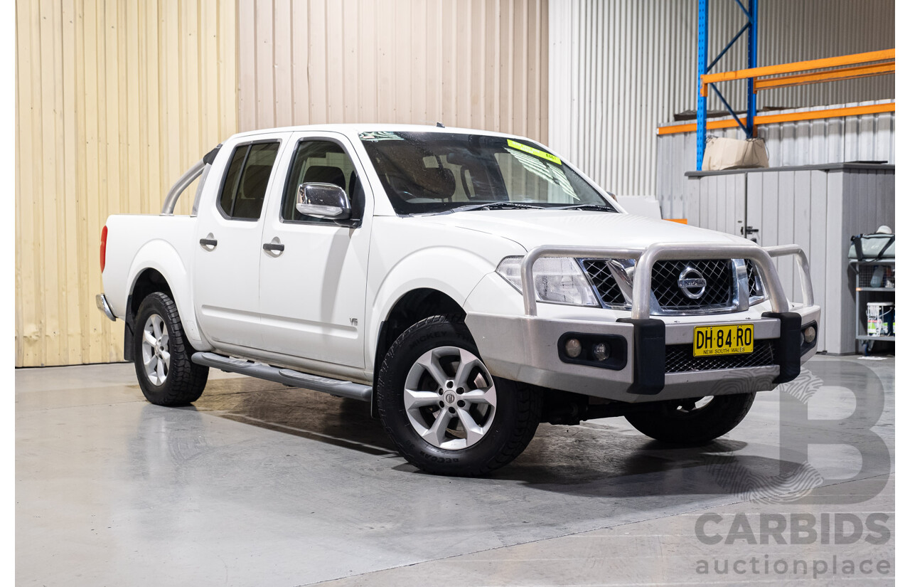 3/2012 Nissan Navara ST-X (4x4) D40 MY12 Dual Cab P/Up White Turbo Diesel V6 3.0L