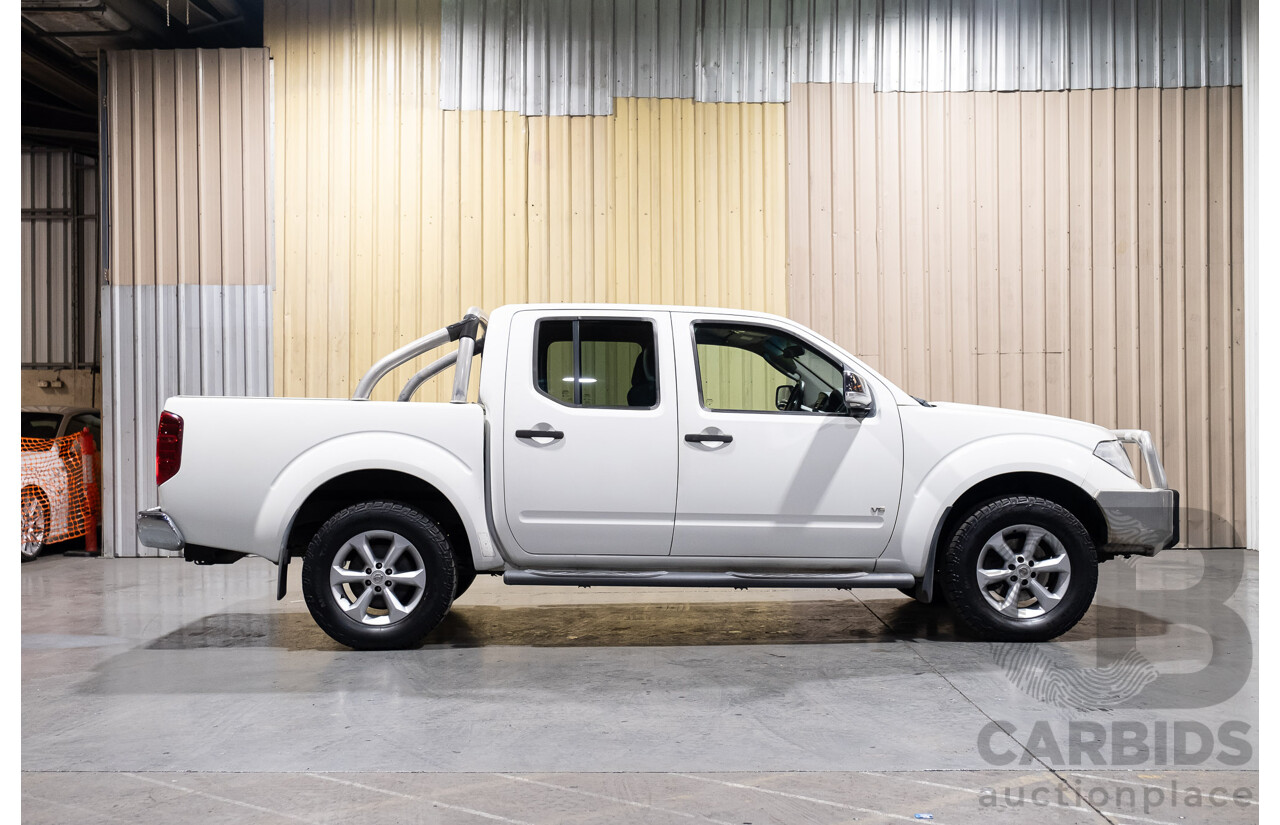 3/2012 Nissan Navara ST-X (4x4) D40 MY12 Dual Cab P/Up White Turbo Diesel V6 3.0L