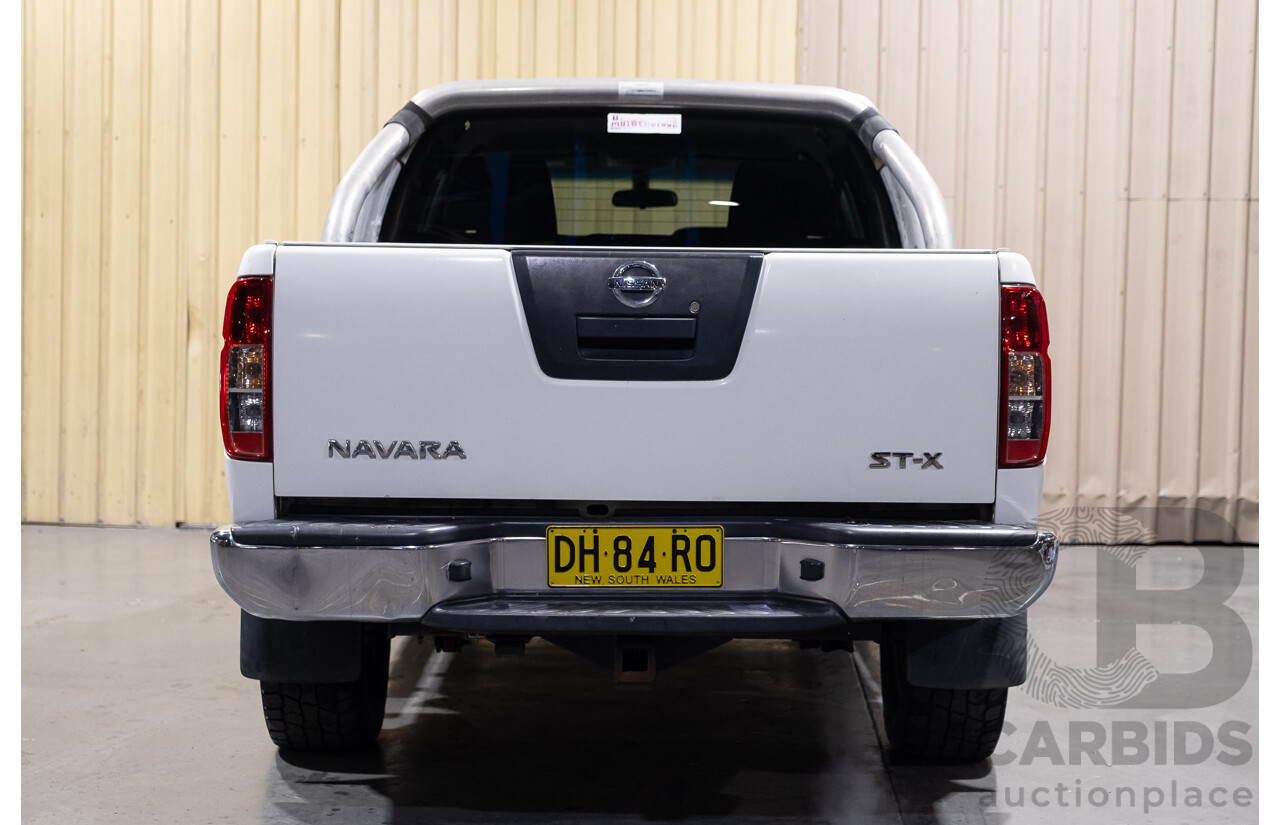 3/2012 Nissan Navara ST-X (4x4) D40 MY12 Dual Cab P/Up White Turbo Diesel V6 3.0L