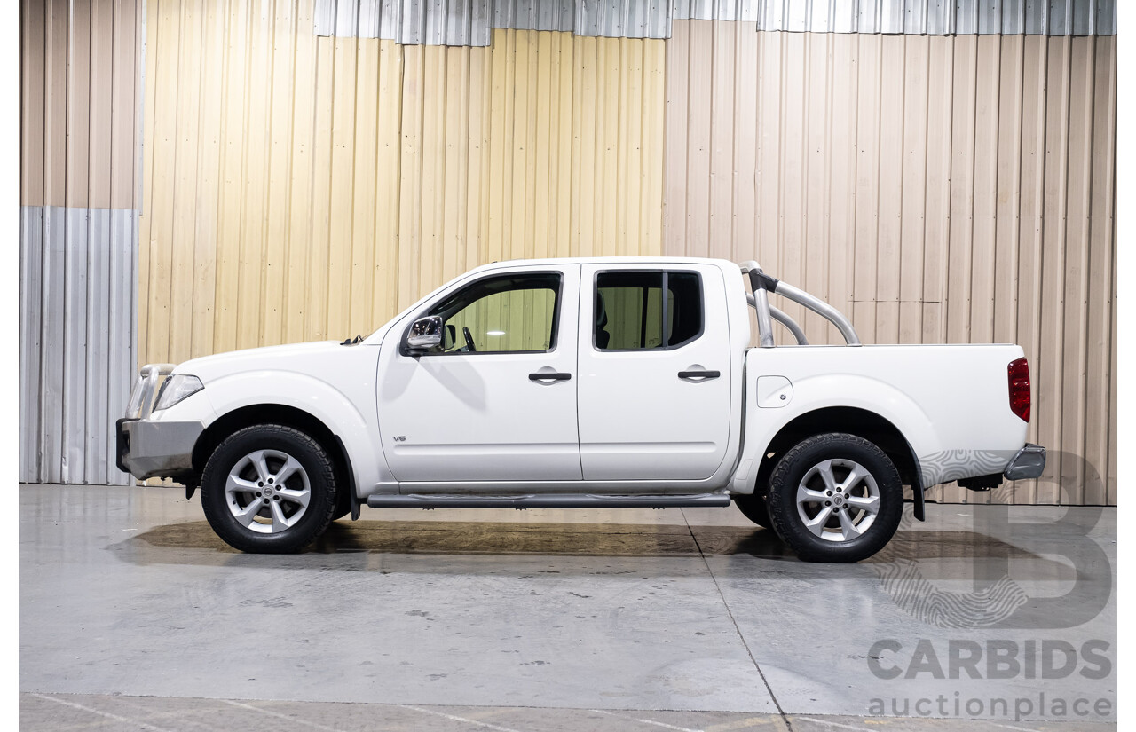 3/2012 Nissan Navara ST-X (4x4) D40 MY12 Dual Cab P/Up White Turbo Diesel V6 3.0L
