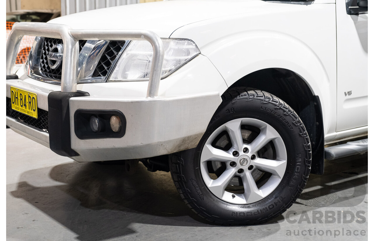 3/2012 Nissan Navara ST-X (4x4) D40 MY12 Dual Cab P/Up White Turbo Diesel V6 3.0L