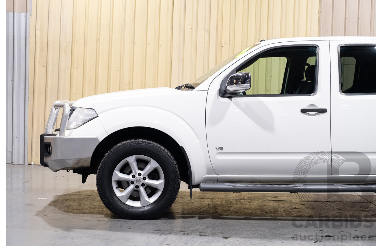 3/2012 Nissan Navara ST-X (4x4) D40 MY12 Dual Cab P/Up White Turbo Diesel V6 3.0L