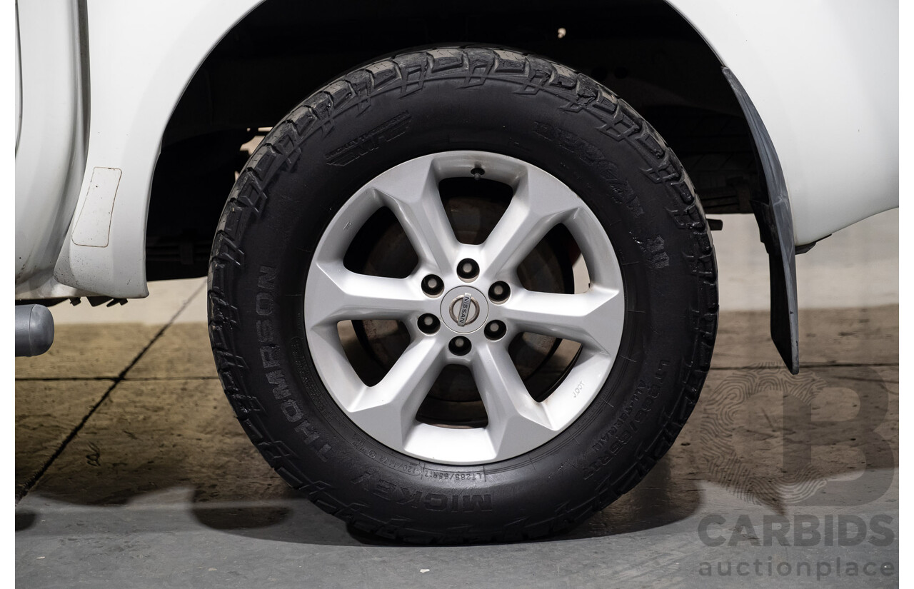3/2012 Nissan Navara ST-X (4x4) D40 MY12 Dual Cab P/Up White Turbo Diesel V6 3.0L