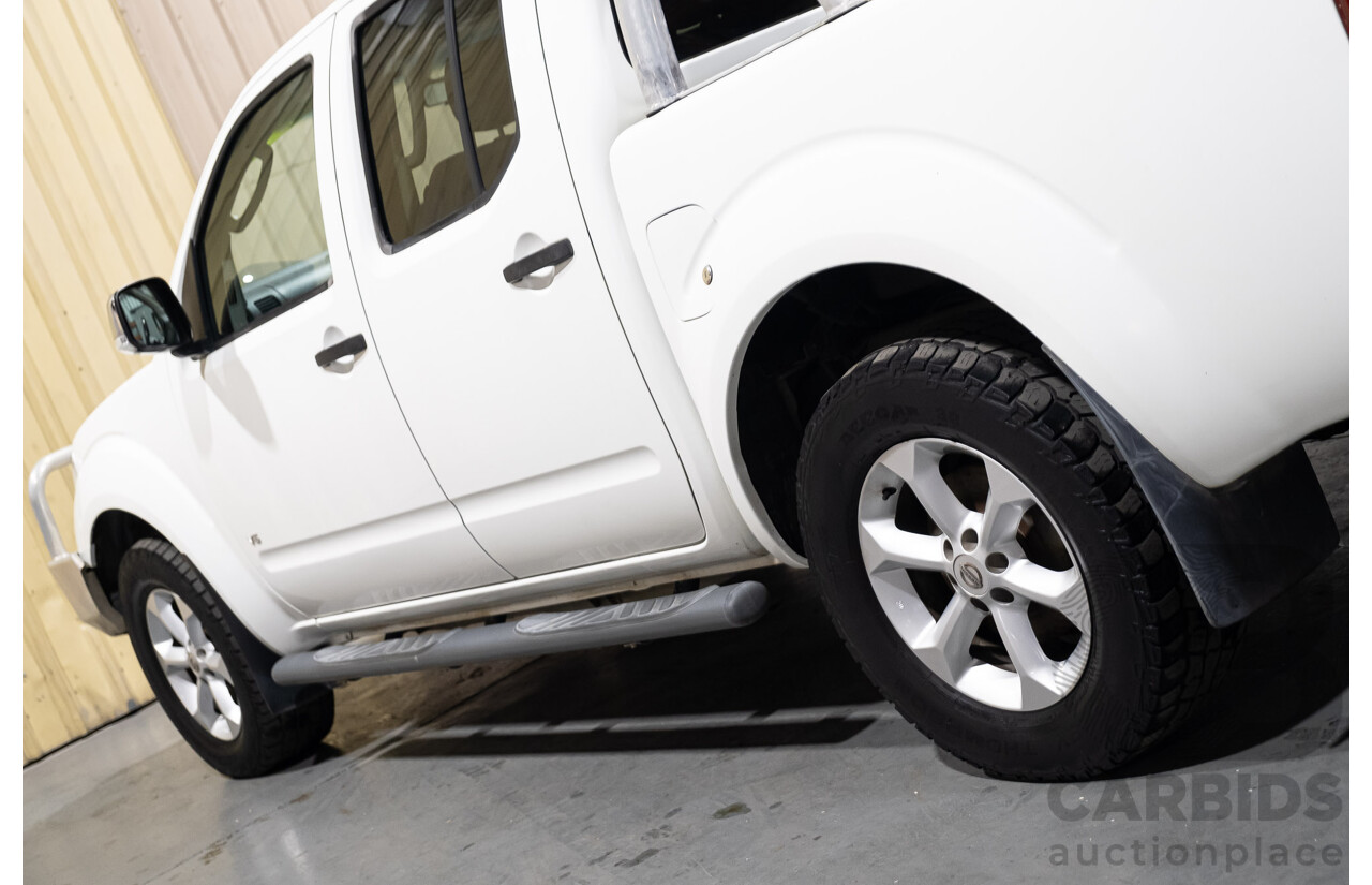 3/2012 Nissan Navara ST-X (4x4) D40 MY12 Dual Cab P/Up White Turbo Diesel V6 3.0L