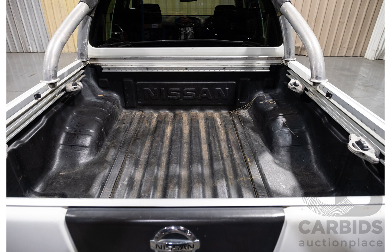 3/2012 Nissan Navara ST-X (4x4) D40 MY12 Dual Cab P/Up White Turbo Diesel V6 3.0L