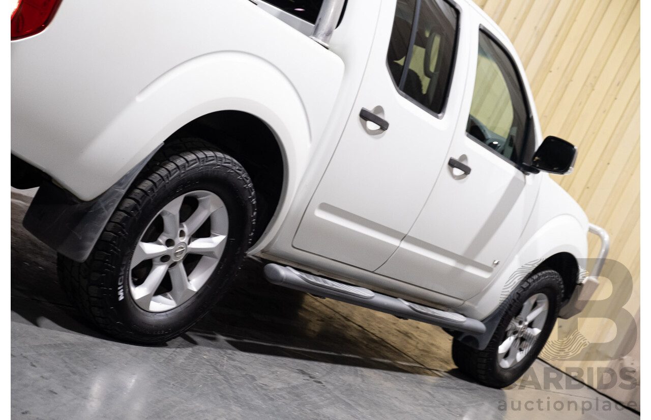 3/2012 Nissan Navara ST-X (4x4) D40 MY12 Dual Cab P/Up White Turbo Diesel V6 3.0L
