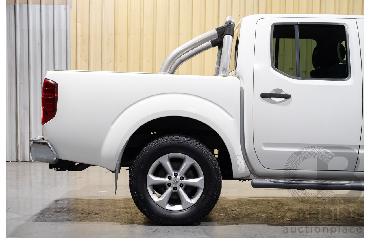 3/2012 Nissan Navara ST-X (4x4) D40 MY12 Dual Cab P/Up White Turbo Diesel V6 3.0L
