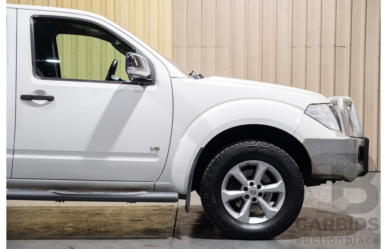 3/2012 Nissan Navara ST-X (4x4) D40 MY12 Dual Cab P/Up White Turbo Diesel V6 3.0L