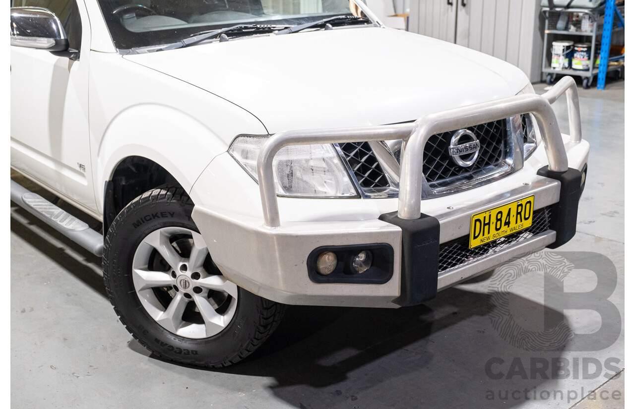 3/2012 Nissan Navara ST-X (4x4) D40 MY12 Dual Cab P/Up White Turbo Diesel V6 3.0L