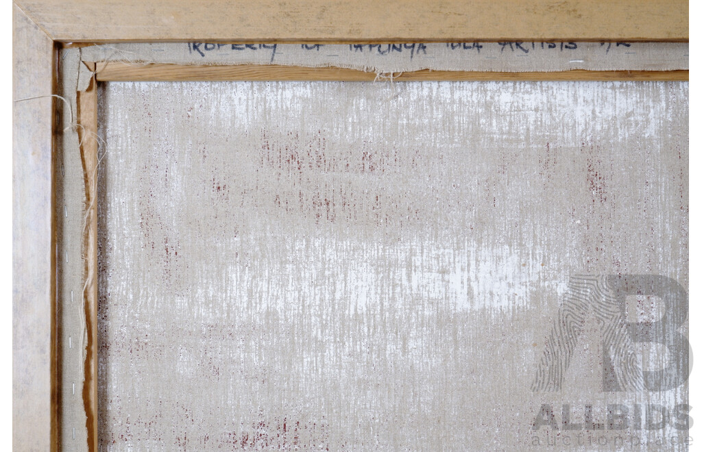 Long Jack Phillipus Tjakamarra (1932-2020, Pintupi language group), Water Dreaming, Acrylic on Canvas, 91 x 152 cm