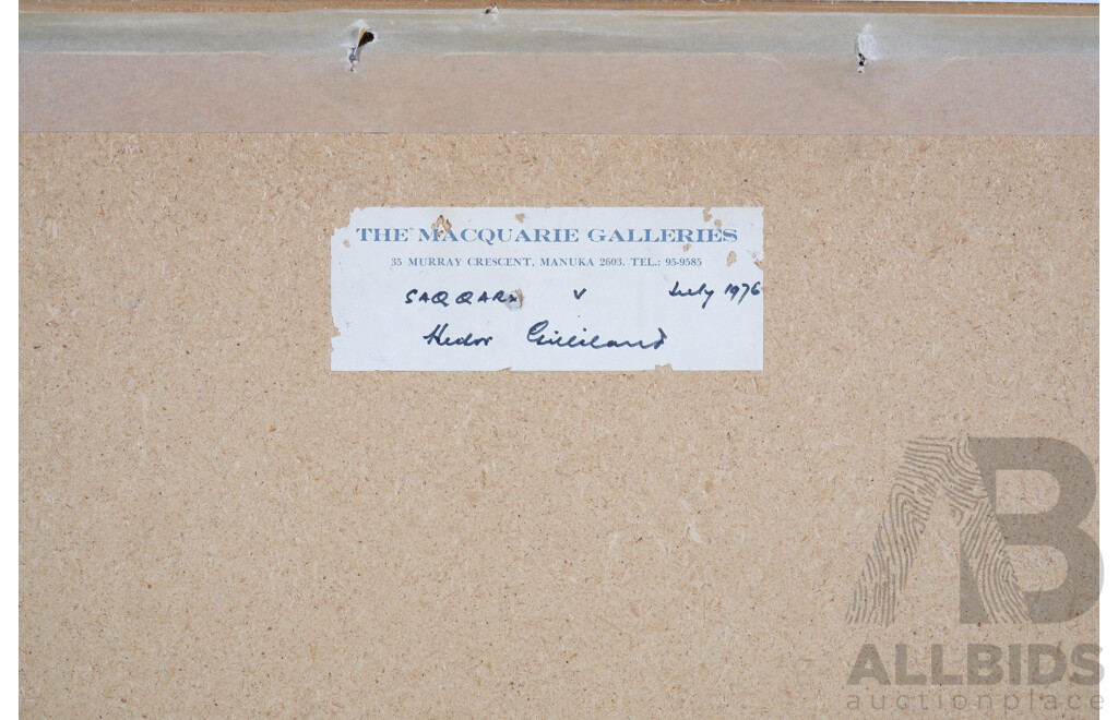 Hector Gilliland (1911-2002), Saqqara V 1976, Pastel, 53 x 72 cm