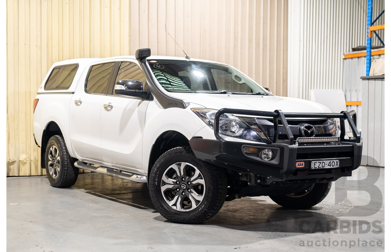 12/2015 Mazda BT-50 GT (4x4) MY16 Dual Cab Utility White Turbo Diesel 3.2L