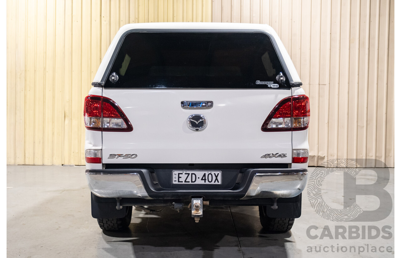 12/2015 Mazda BT-50 GT (4x4) MY16 Dual Cab Utility White Turbo Diesel 3.2L