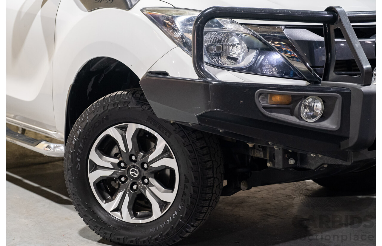 12/2015 Mazda BT-50 GT (4x4) MY16 Dual Cab Utility White Turbo Diesel 3.2L