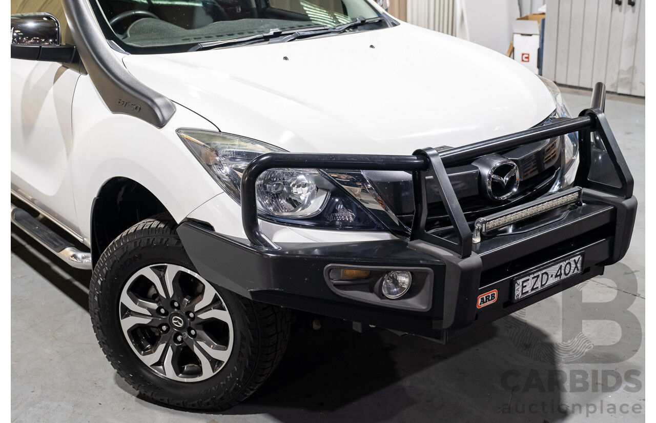 12/2015 Mazda BT-50 GT (4x4) MY16 Dual Cab Utility White Turbo Diesel 3.2L