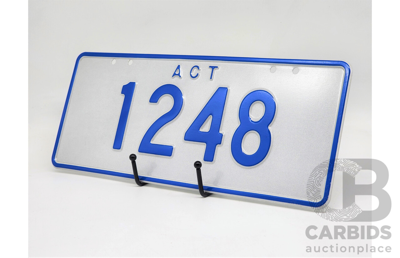 ACT 4 - Digit Numerical Number Plate - 1248