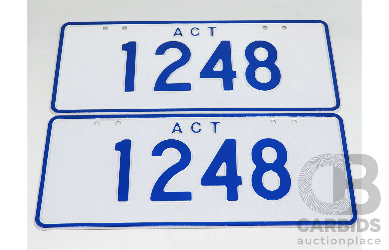 ACT 4 - Digit Numerical Number Plate - 1248