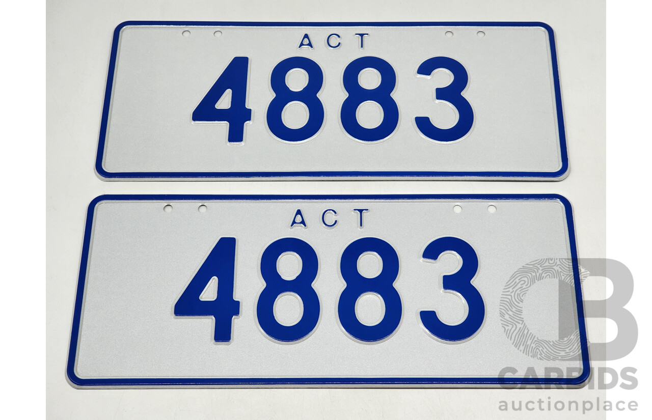 ACT 4 - Digit Numerical Number Plate - 4883