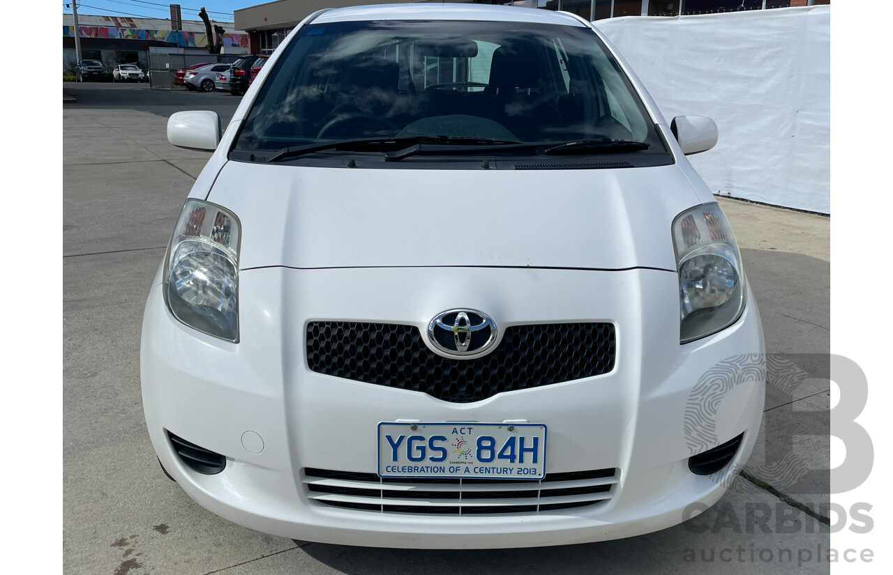 9/2007 Toyota Yaris YR NCP90R 5d Hatchback White 1.3L