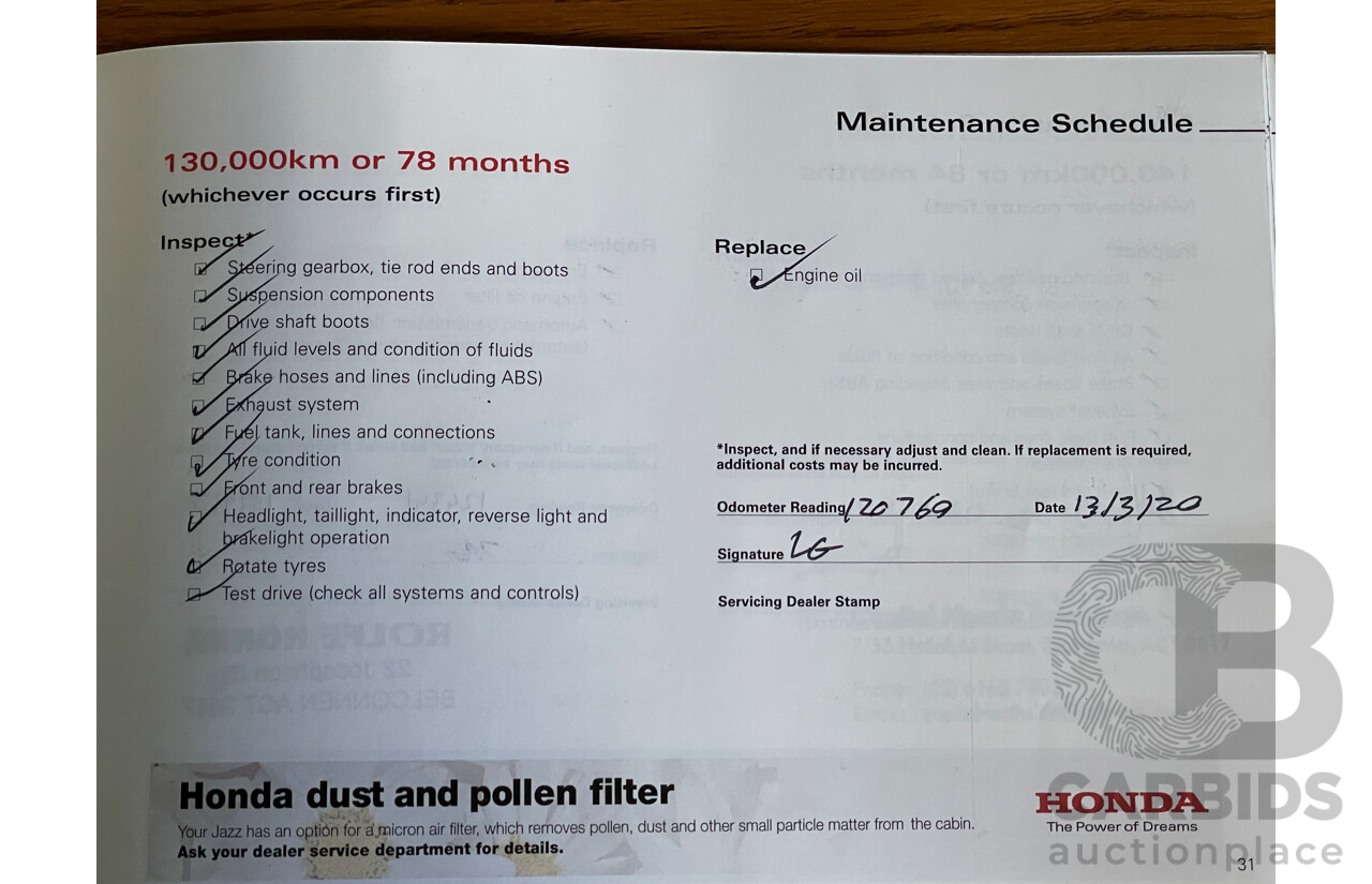 6/2006 Honda Jazz GLi MY06 5d Hatchback Yellow 1.3L