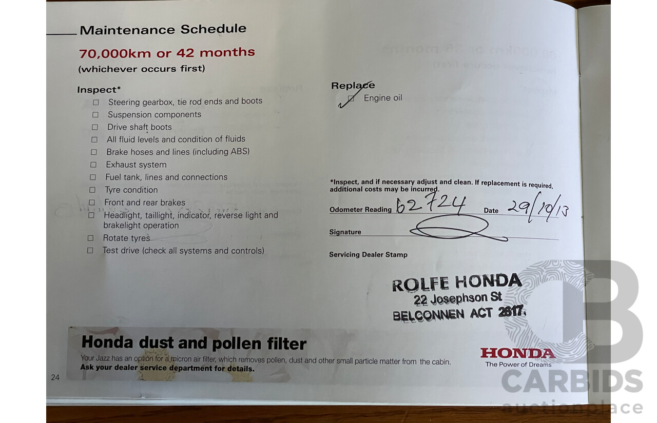 6/2006 Honda Jazz GLi MY06 5d Hatchback Yellow 1.3L