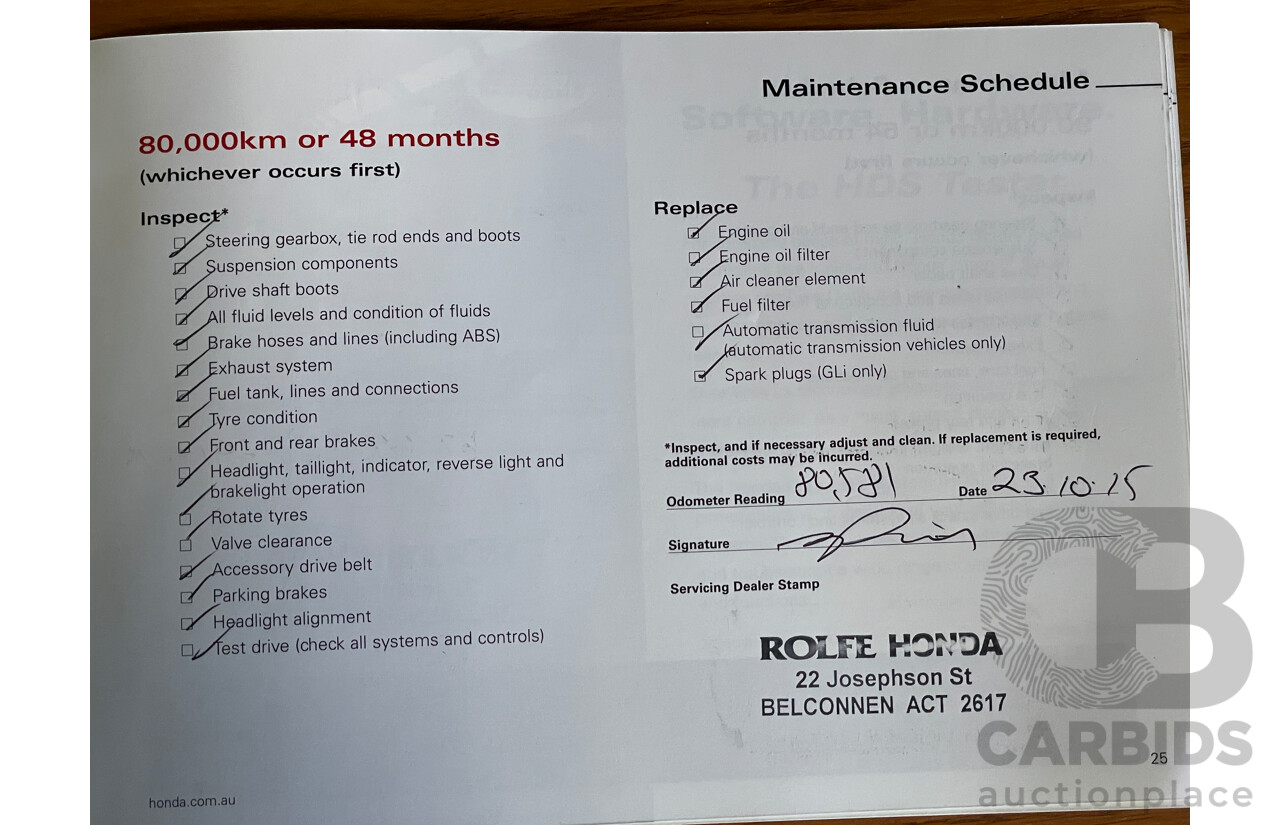 6/2006 Honda Jazz GLi MY06 5d Hatchback Yellow 1.3L