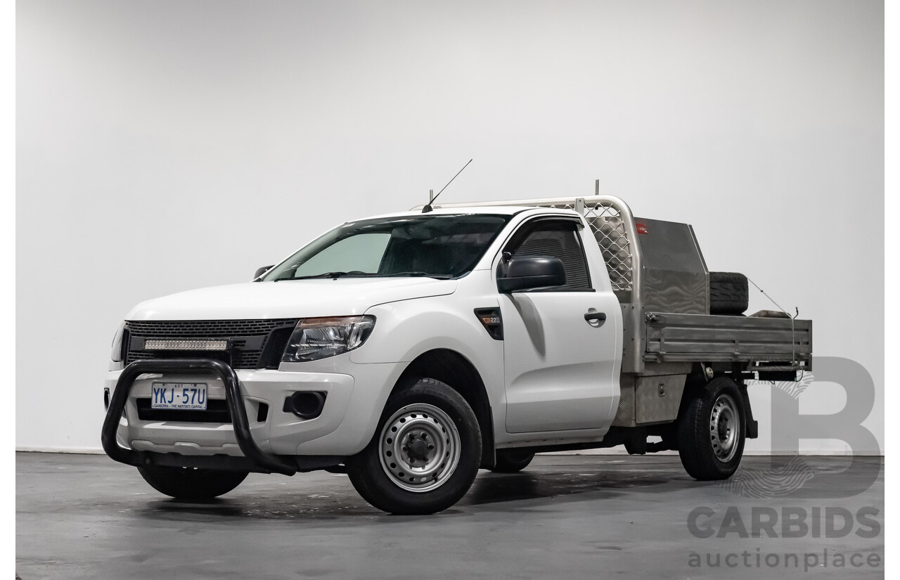 2/2015 Ford Ranger XL 2.2 (4x2) PX MKII C/Chas White 2.2L Turbo Diesel