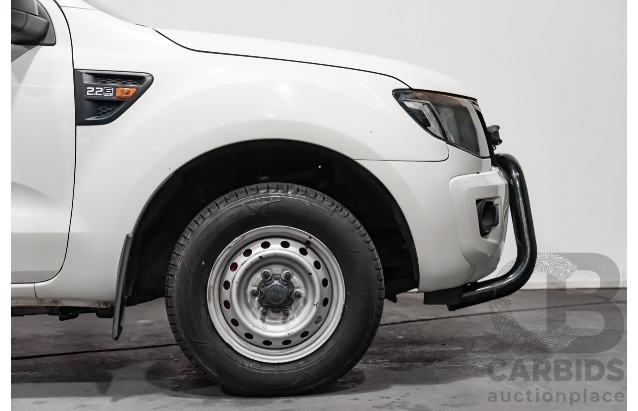 2/2015 Ford Ranger XL 2.2 (4x2) PX MKII C/Chas White 2.2L Turbo Diesel