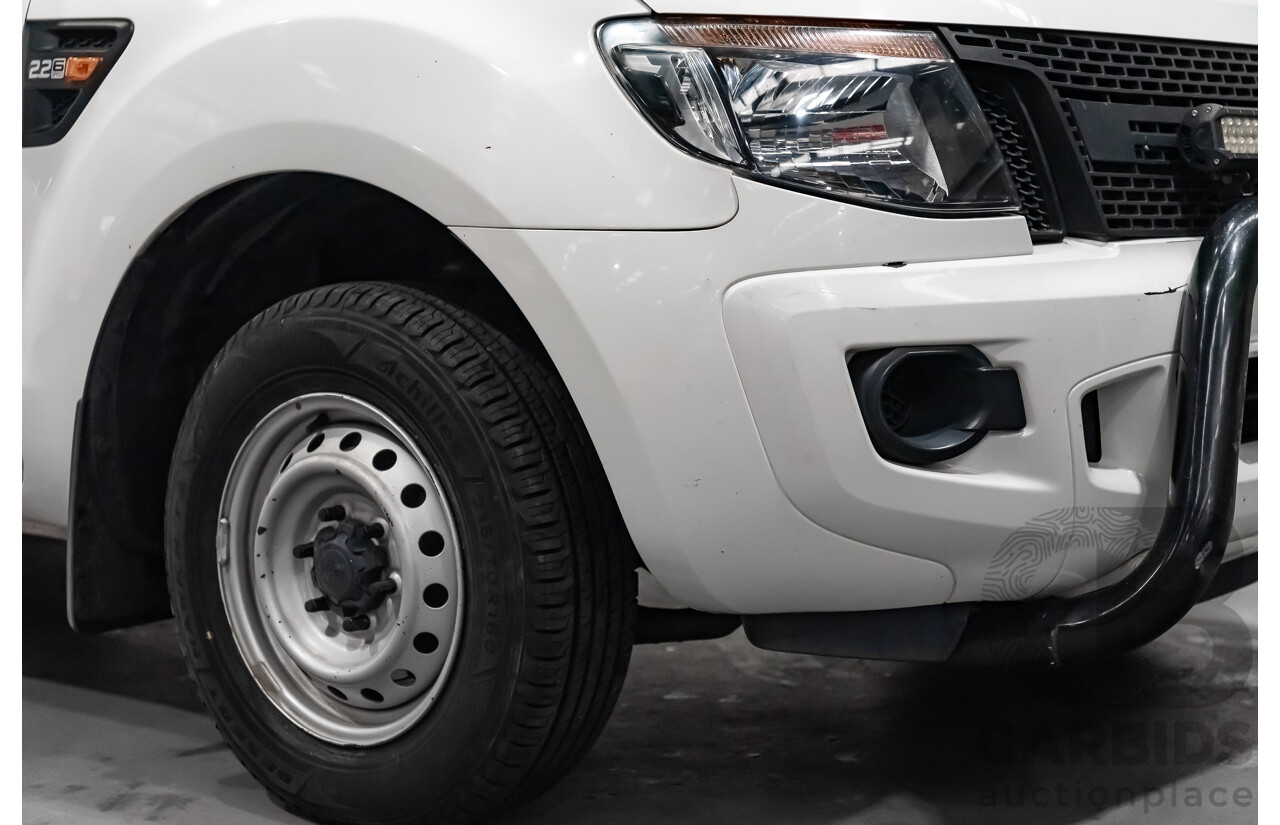 2/2015 Ford Ranger XL 2.2 (4x2) PX MKII C/Chas White 2.2L Turbo Diesel