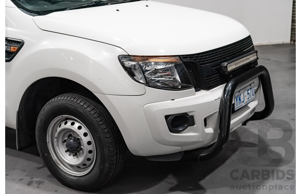 2/2015 Ford Ranger XL 2.2 (4x2) PX MKII C/Chas White 2.2L Turbo Diesel