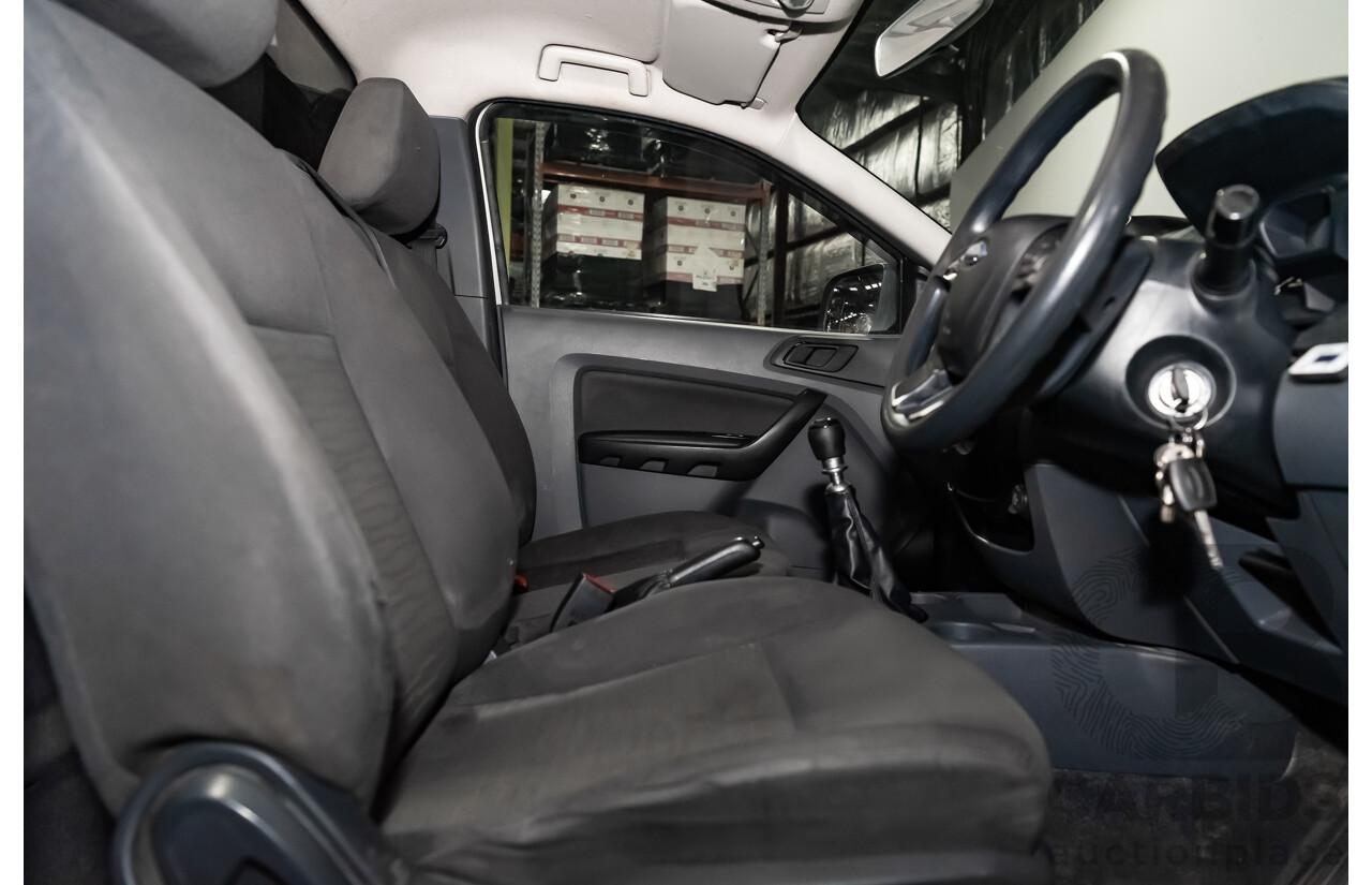 2/2015 Ford Ranger XL 2.2 (4x2) PX MKII C/Chas White 2.2L Turbo Diesel