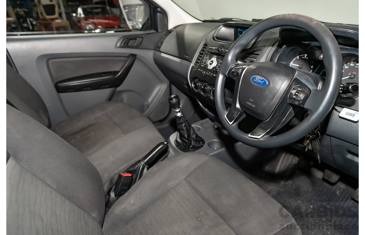 2/2015 Ford Ranger XL 2.2 (4x2) PX MKII C/Chas White 2.2L Turbo Diesel