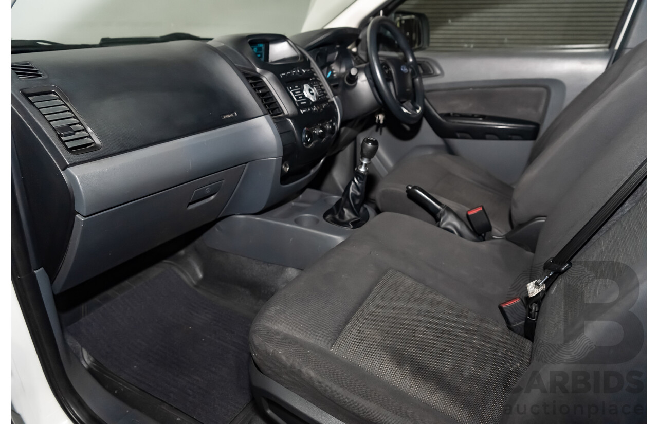 2/2015 Ford Ranger XL 2.2 (4x2) PX MKII C/Chas White 2.2L Turbo Diesel