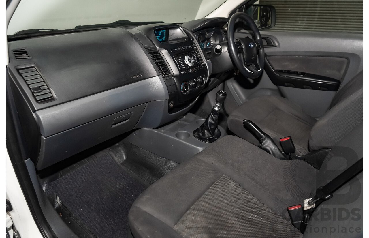 2/2015 Ford Ranger XL 2.2 (4x2) PX MKII C/Chas White 2.2L Turbo Diesel