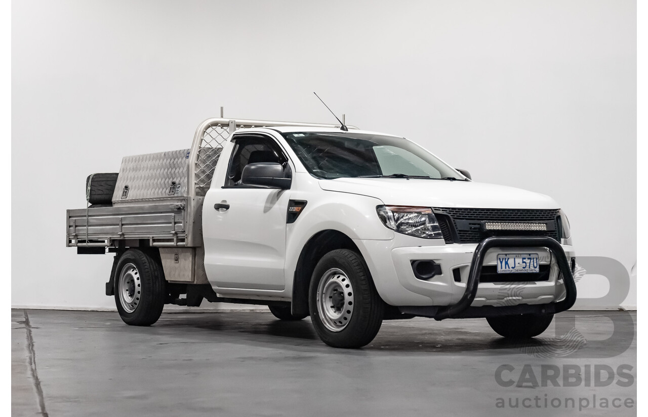 2/2015 Ford Ranger XL 2.2 (4x2) PX MKII C/Chas White 2.2L Turbo Diesel