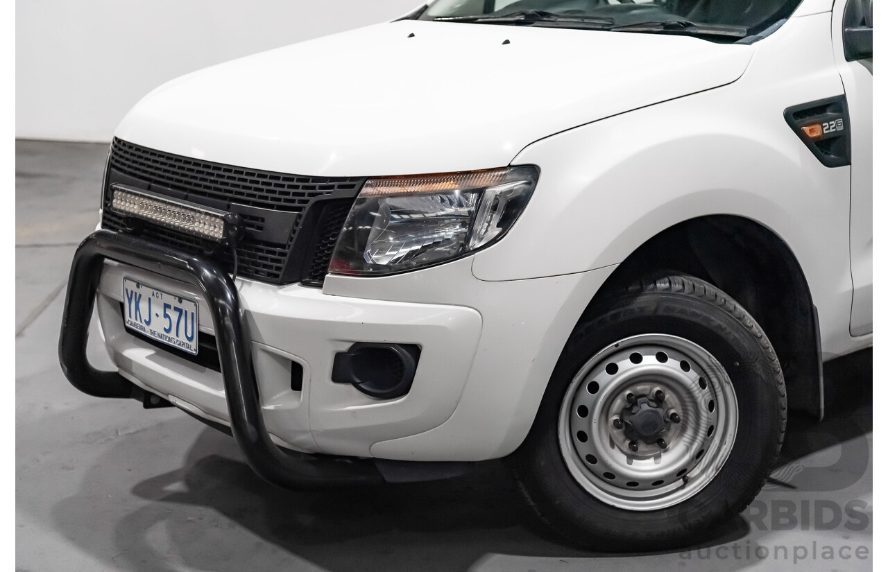 2/2015 Ford Ranger XL 2.2 (4x2) PX MKII C/Chas White 2.2L Turbo Diesel