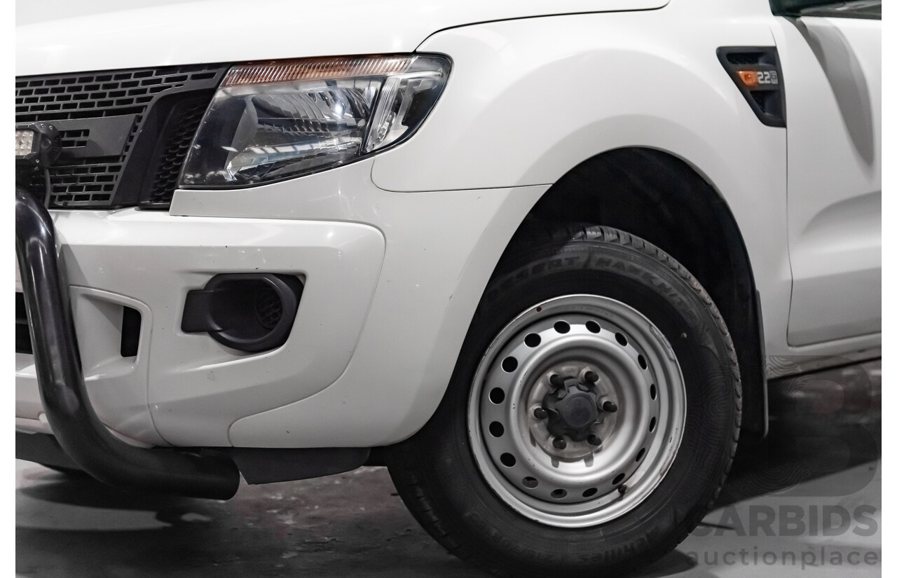 2/2015 Ford Ranger XL 2.2 (4x2) PX MKII C/Chas White 2.2L Turbo Diesel