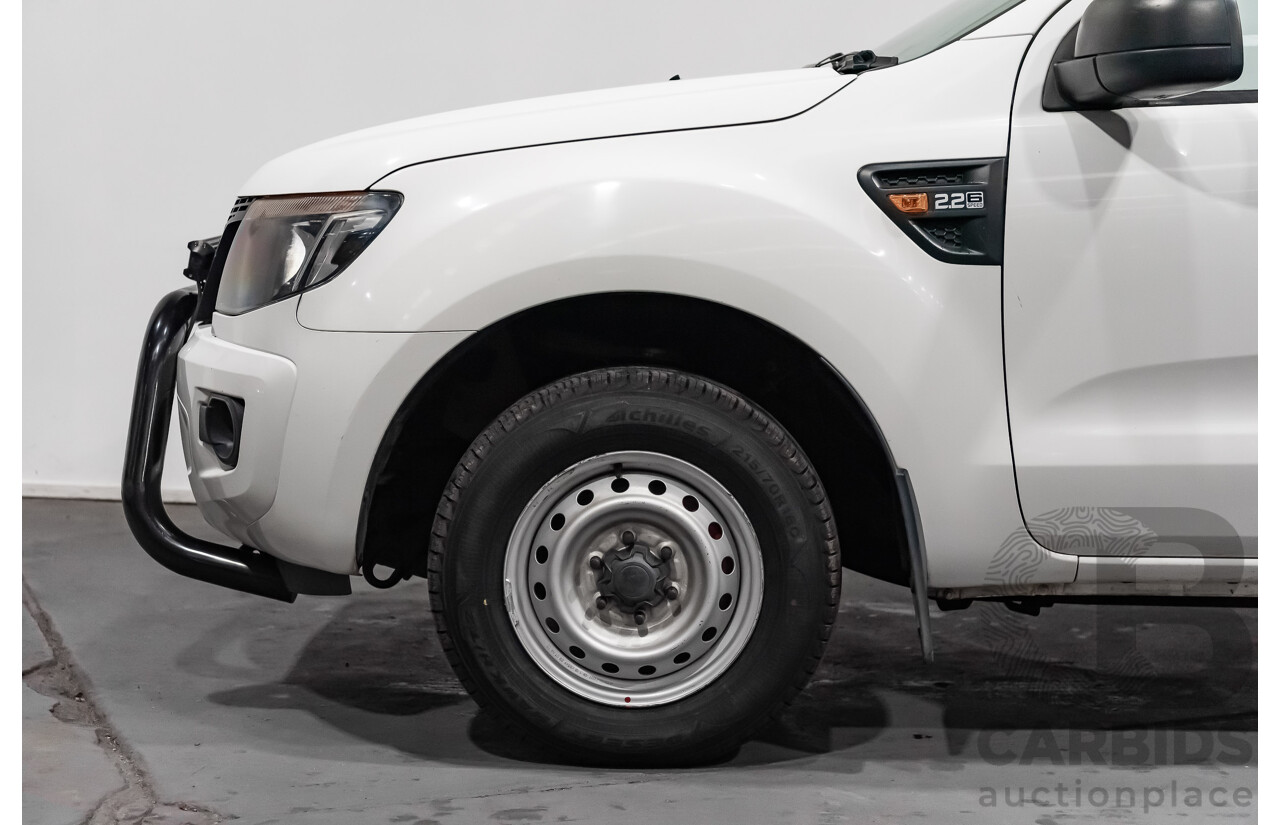 2/2015 Ford Ranger XL 2.2 (4x2) PX MKII C/Chas White 2.2L Turbo Diesel