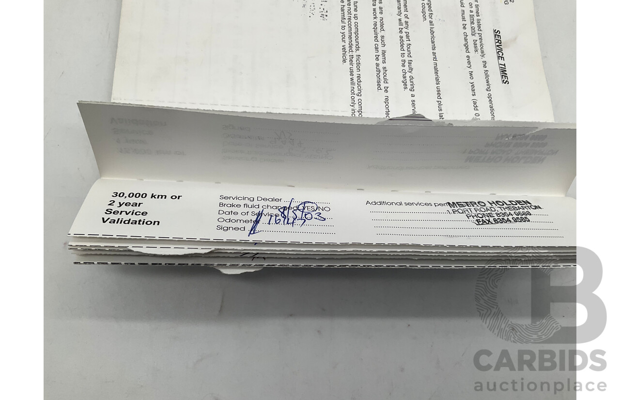 4/2001 Holden Astra CITY TS 5d Hatchback White 1.8L