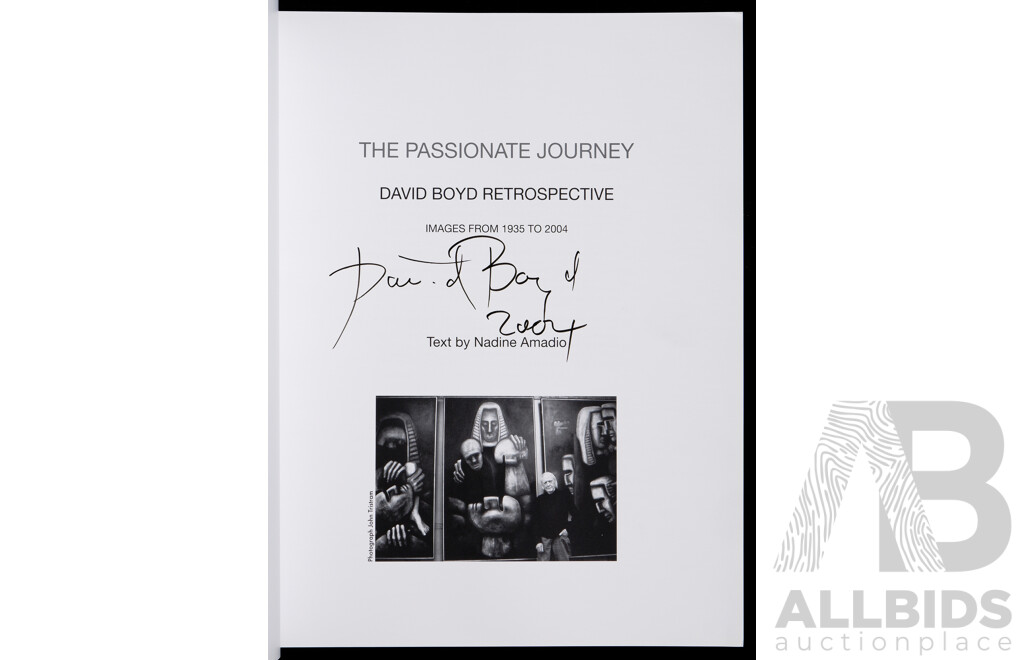 David Boyd (1924-2011), Mysterious Journey, Hand-Coloured Etching, 24 x 19 cm (image) together with Amadio, Nadine, David Boyd, 'The Passionate Journey', signed copy