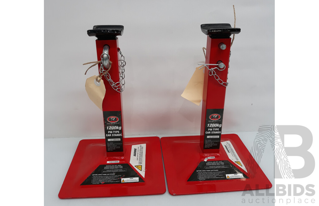 SCA Pin Type Car Stands 1200kg- - Lot 1486210 | CARBIDS