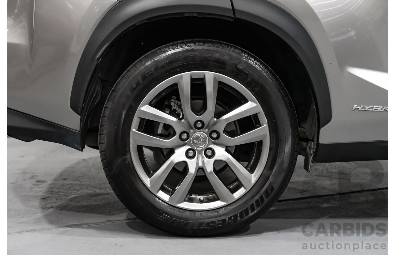 1/2015 Lexus Nx300h Luxury Hybrid (fwd) AYZ10R 4d Wagon Silver 2.5L Petrol - Hybrid