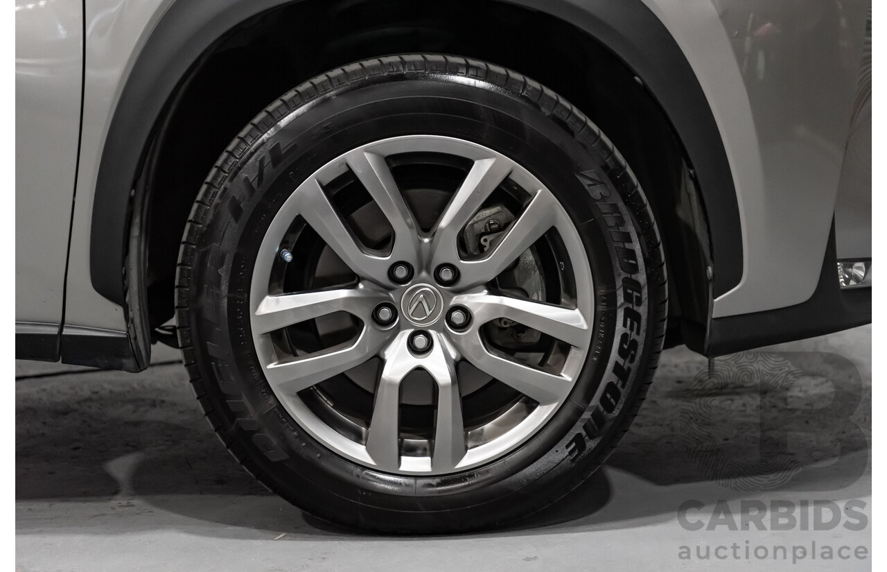 1/2015 Lexus Nx300h Luxury Hybrid (fwd) AYZ10R 4d Wagon Silver 2.5L Petrol - Hybrid