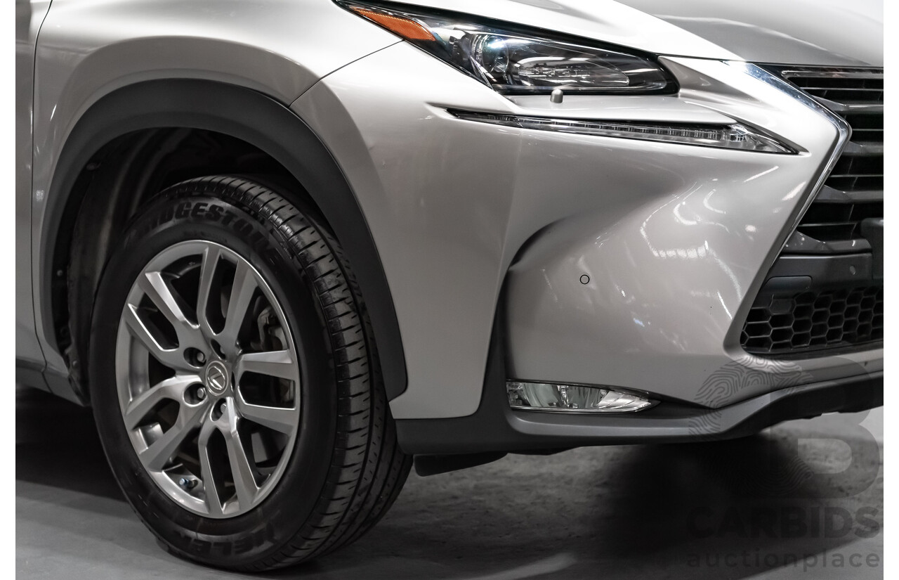 1/2015 Lexus Nx300h Luxury Hybrid (fwd) AYZ10R 4d Wagon Silver 2.5L Petrol - Hybrid
