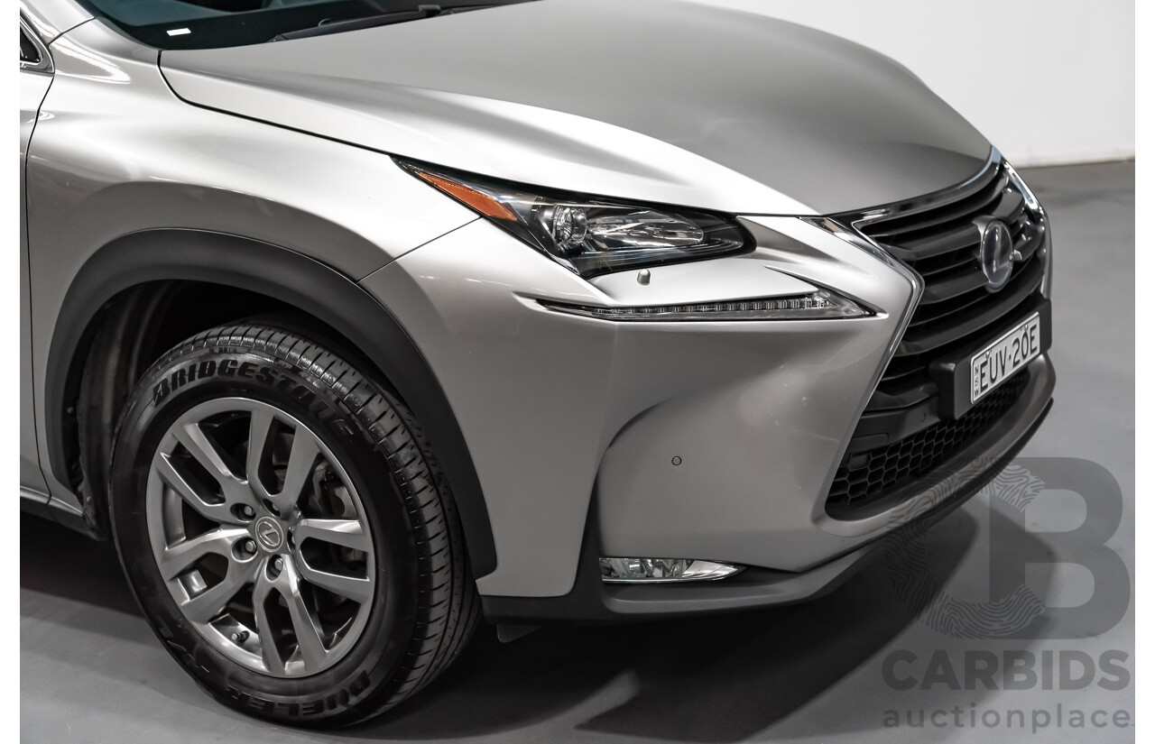 1/2015 Lexus Nx300h Luxury Hybrid (fwd) AYZ10R 4d Wagon Silver 2.5L Petrol - Hybrid