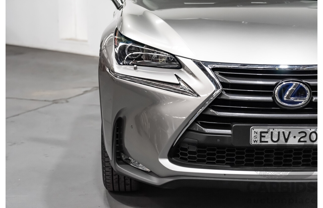1/2015 Lexus Nx300h Luxury Hybrid (fwd) AYZ10R 4d Wagon Silver 2.5L Petrol - Hybrid